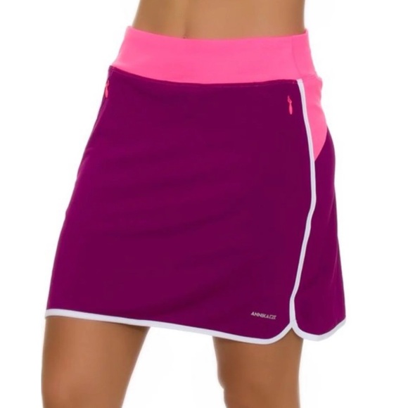 Anikka Cutter & Buck Pink Moisture Wicking 50+ UPF Pull-on Athletic Skort Size M - Picture 2 of 16